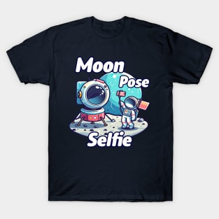 Cute Moon Pose Selfie T-Shirt